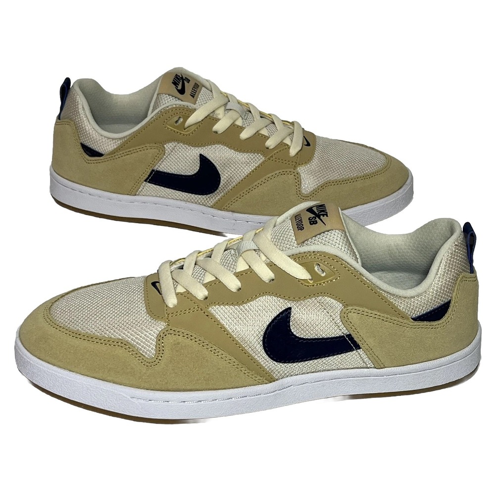 Nike SB Men Size 8 Alley Oop Club Low Top Sneaker Shoes Skateboard Gold Navy New